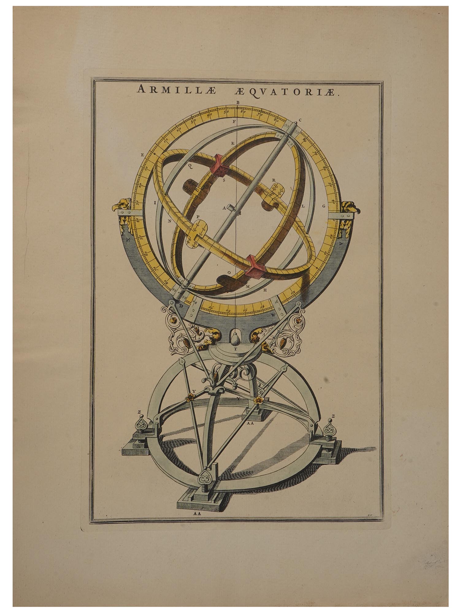 ANTIQUE PRINTS OF 1662 ASTRONOMICAL INSTRUMENTS PIC-4